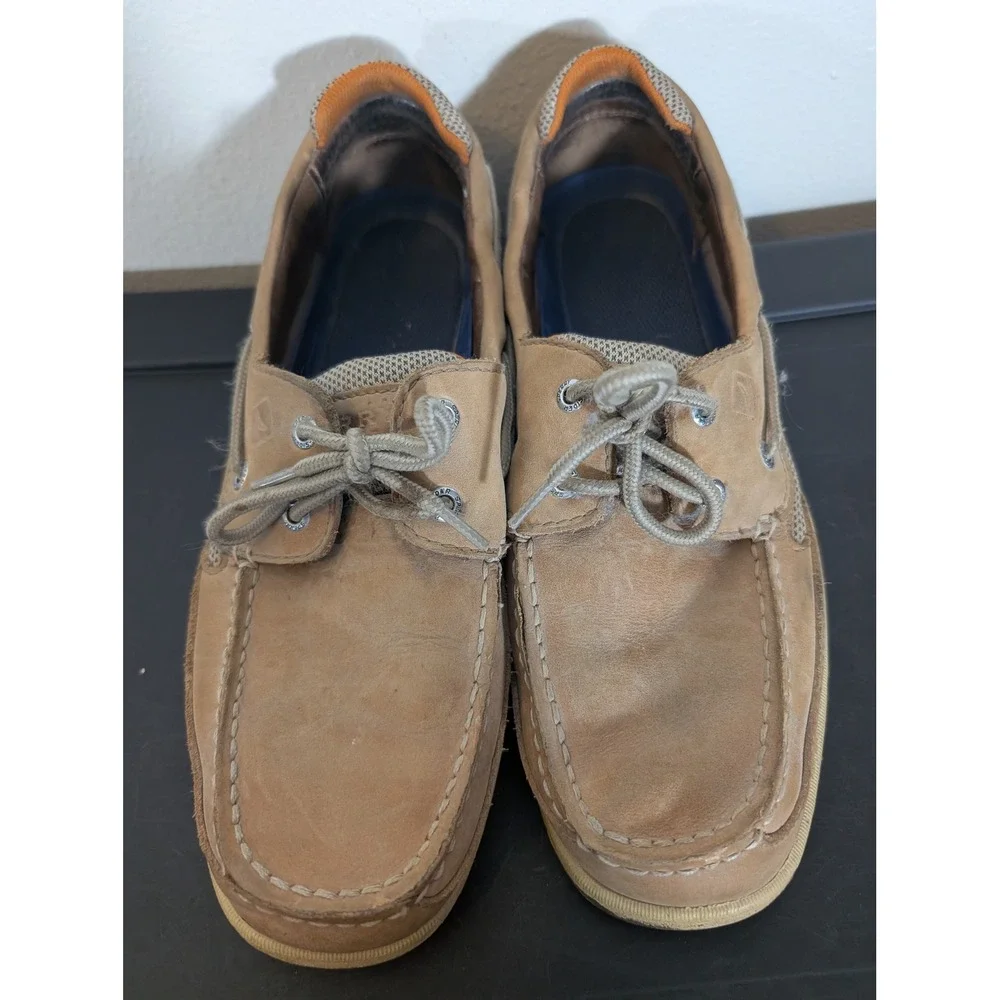 Sperry Top-Sider Men's 10.5M Billfish Tan Leather Boat Shoes 0777924 Non Slip